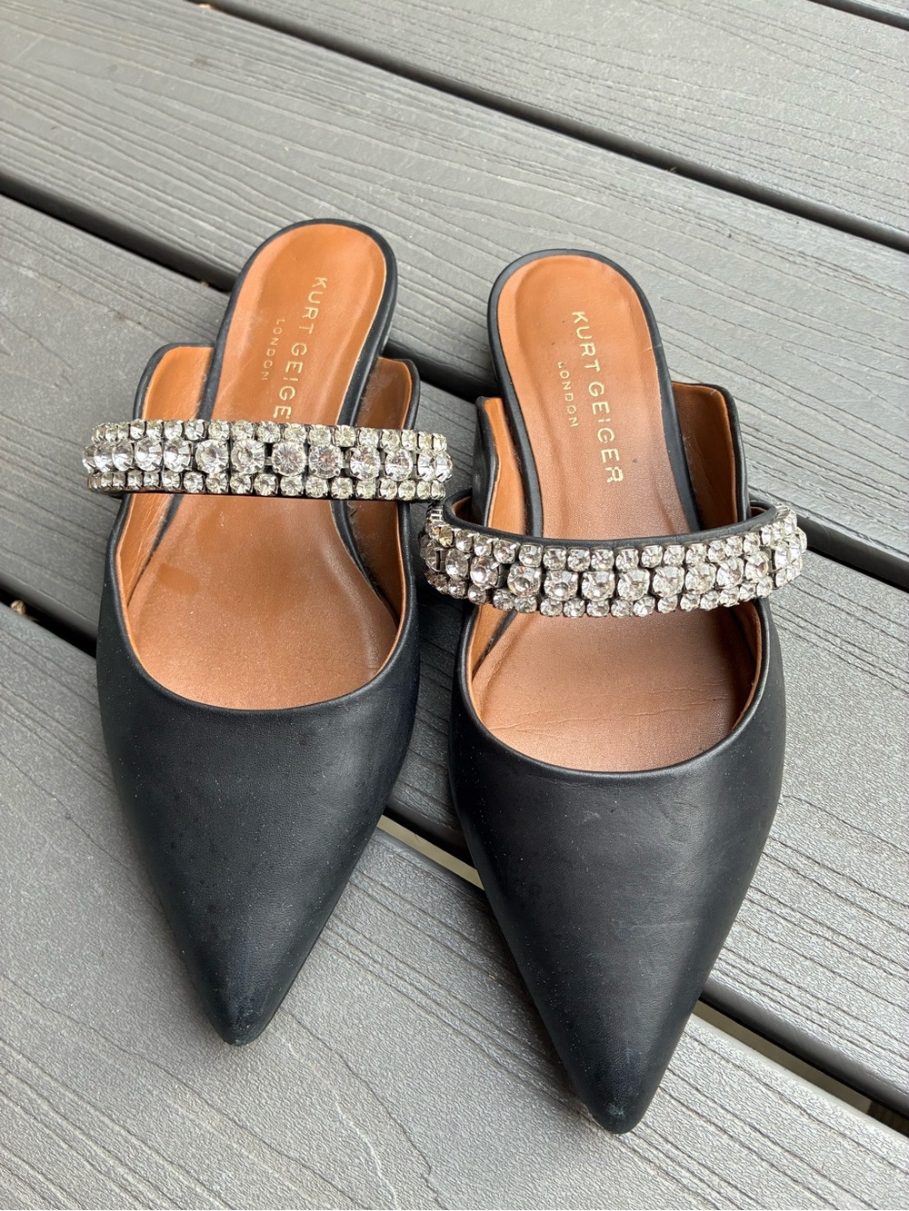 Kurt Geiger PRINCLEY FLAT MULE Black 38.7